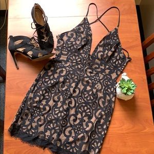 Semi formal black lace dress